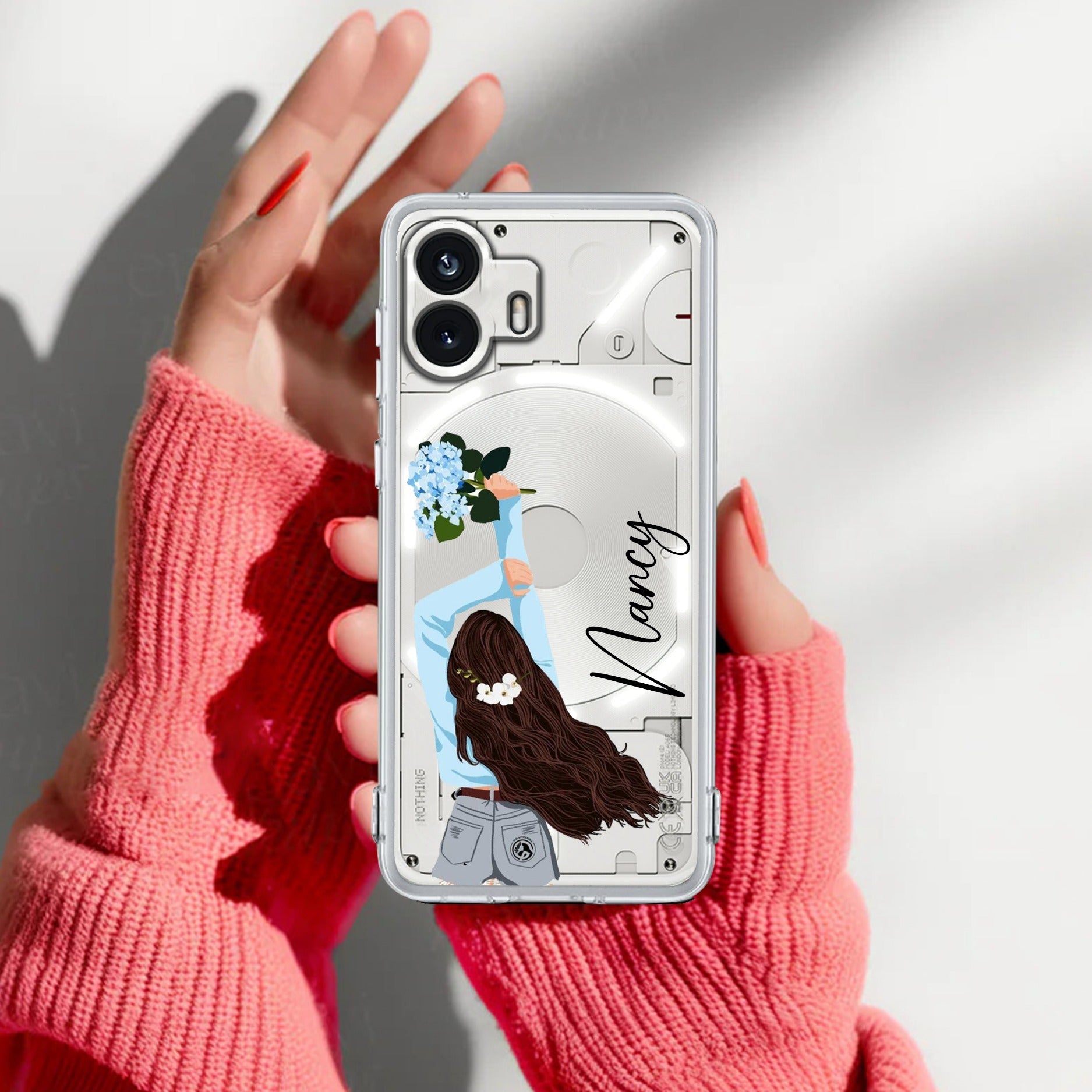 Flower Fusion Customize Anti Yellow Case For Nothing Phone 2