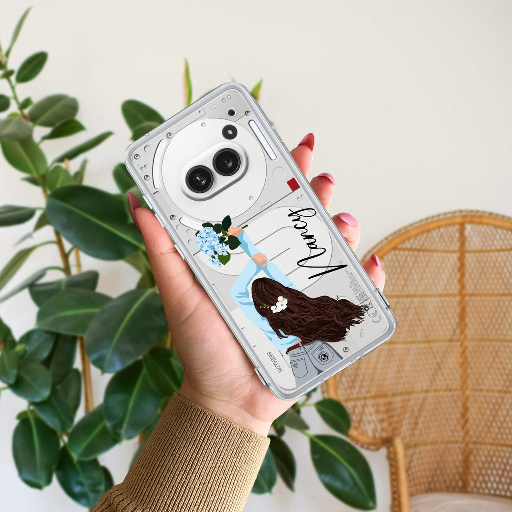 Flower Fusion Customize Anti Yellow Case For Nothing Phone 2a 5G
