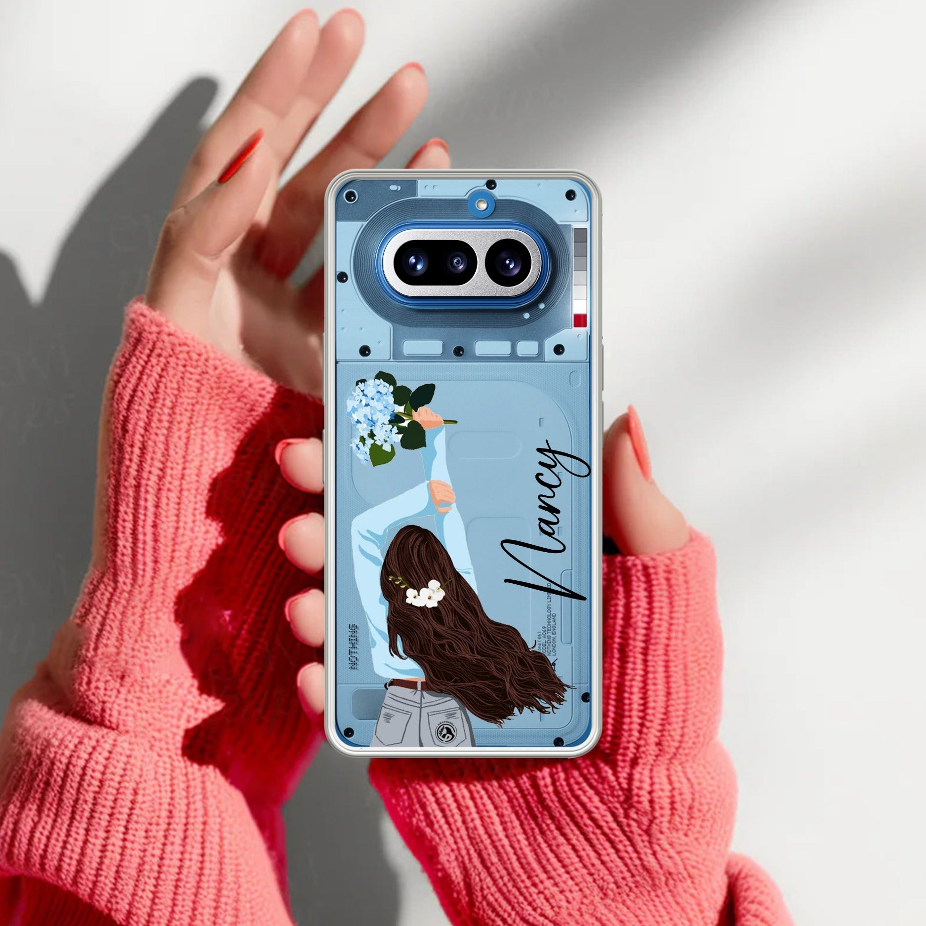 Flower Fusion Customize Transparent Silicon Case For Nothing