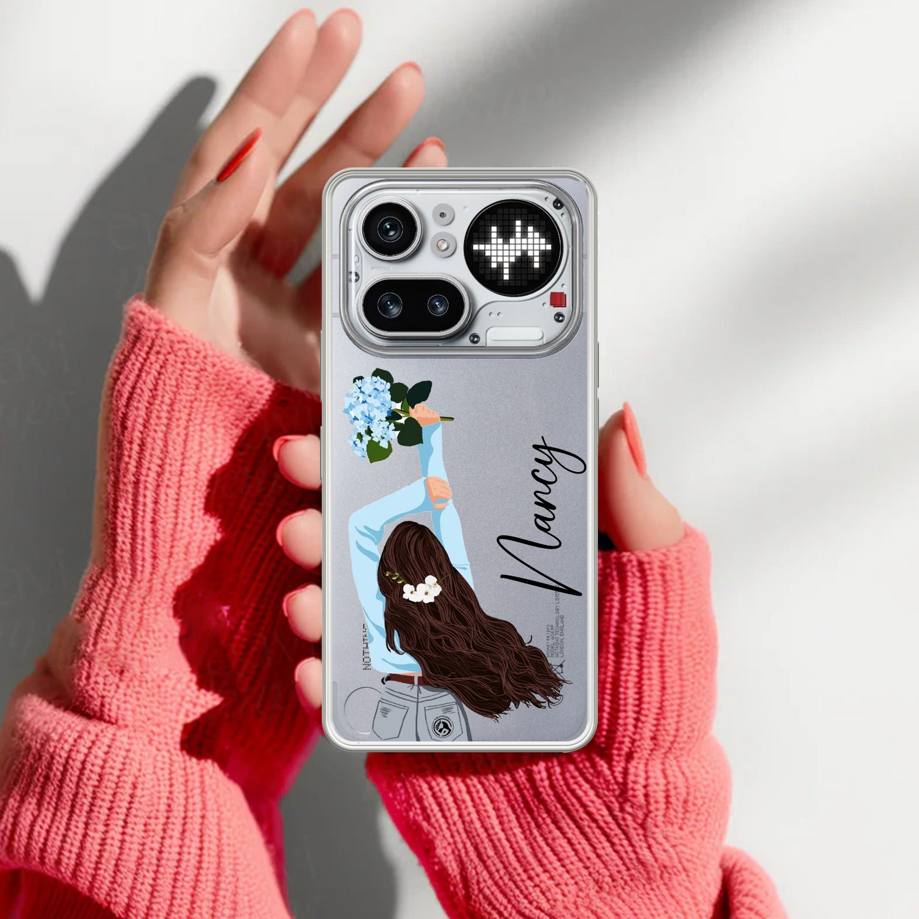 Flower Fusion Customize Transparent Silicon Case For Nothing Phone 4A Pro 5G