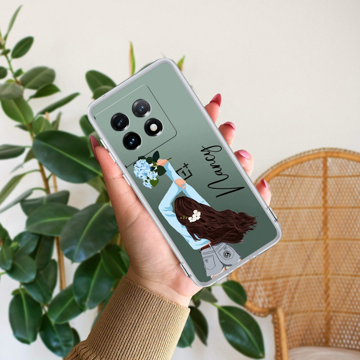 Flower Fusion Customize Transparent Silicon Case For OnePlus