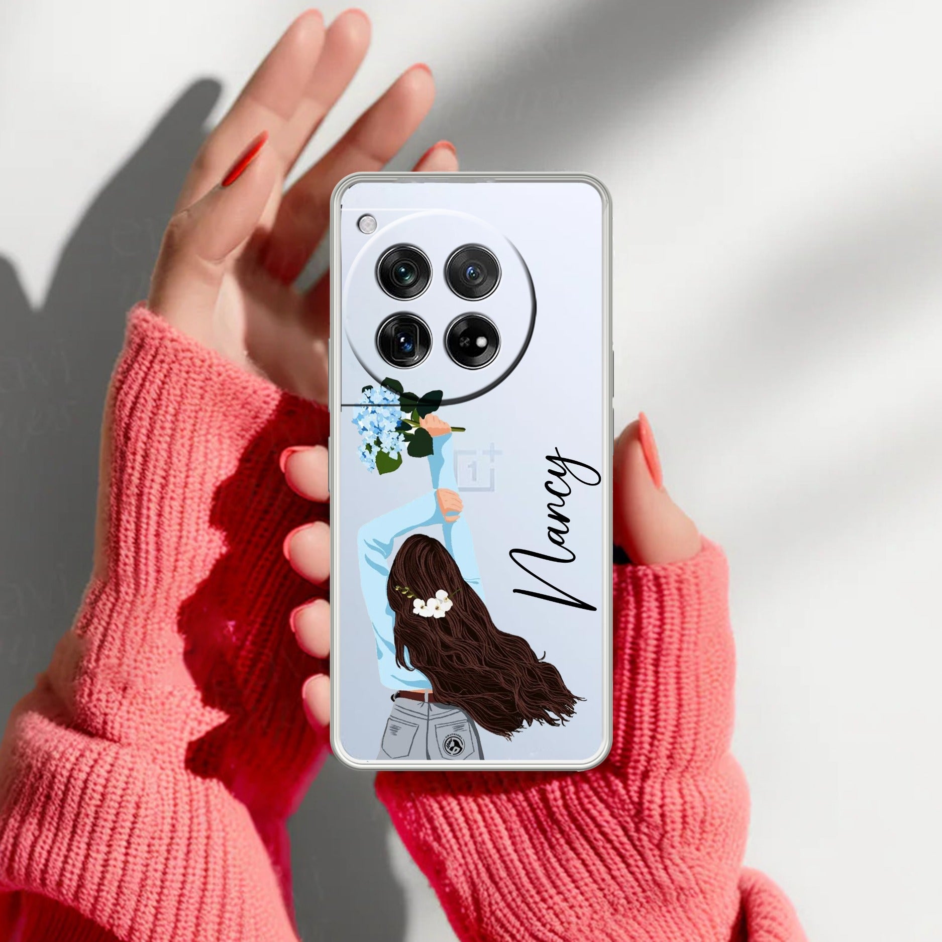 Flower Fusion Customize Transparent Silicon Case For OnePlus