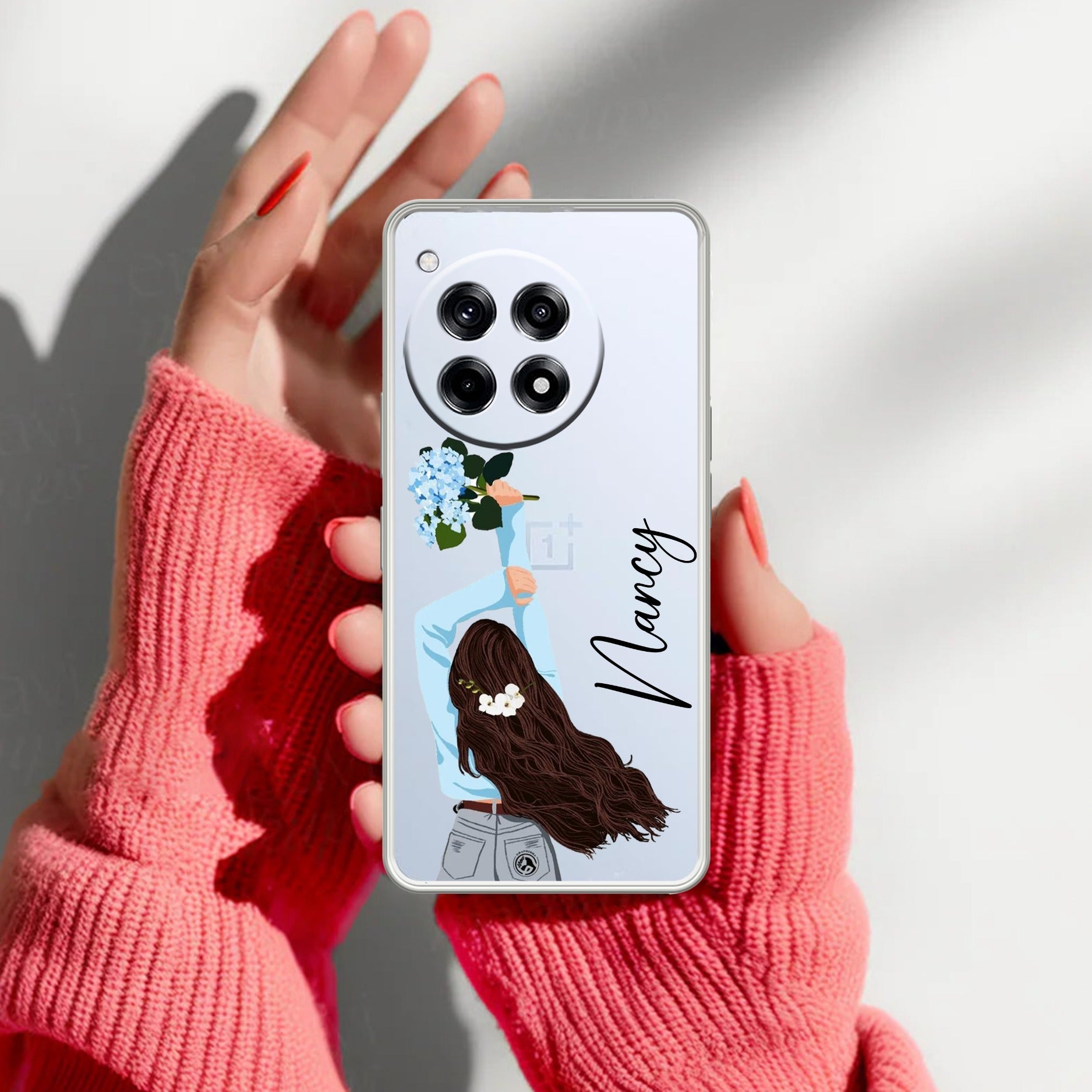 Flower Fusion Customize Transparent Silicon Case For OnePlus