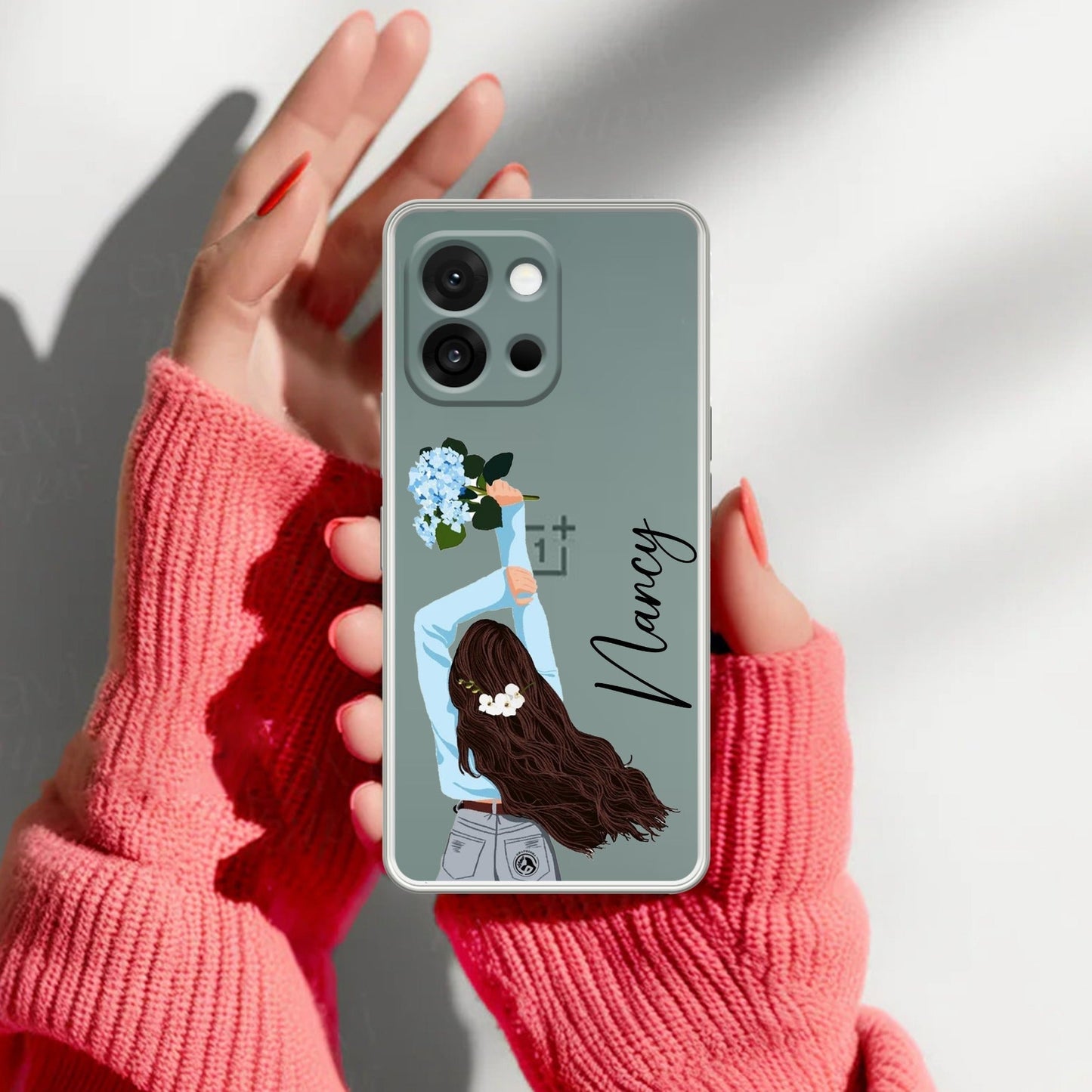 Flower Fusion Customize Transparent Silicon Case For OnePlus