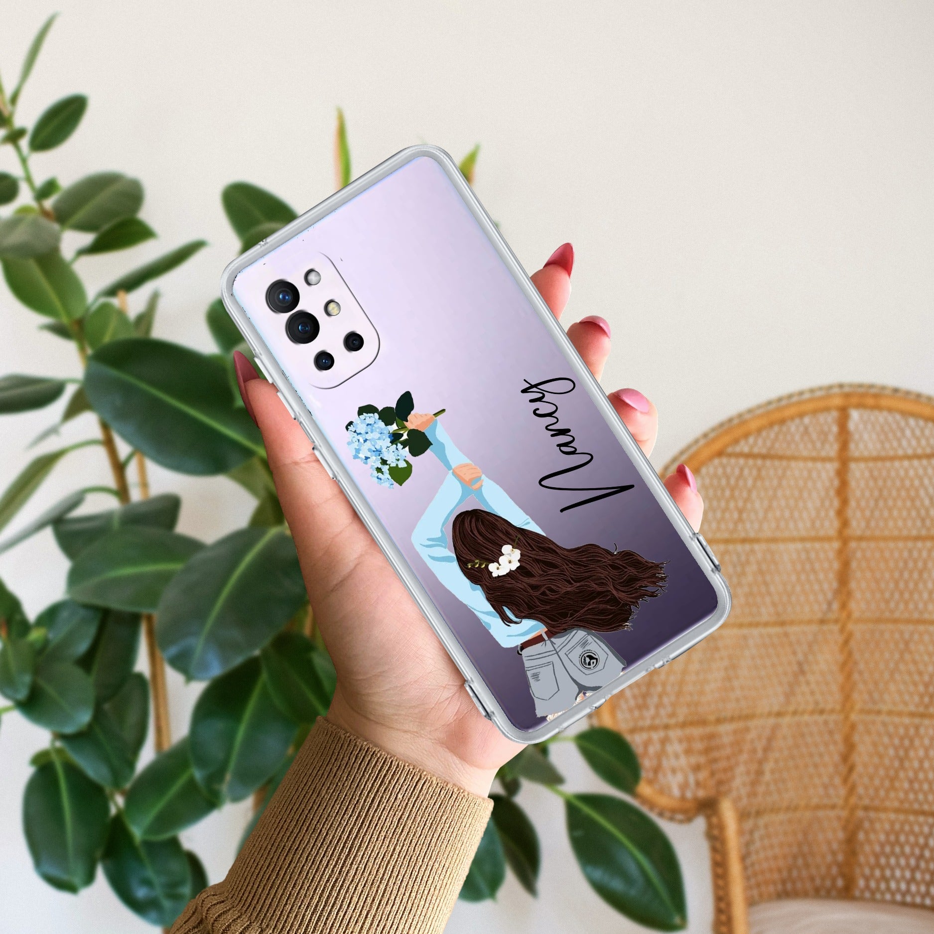 Flower Fusion Customize Anti Yellow Case For OnePlus 8t / OnePlus 9R