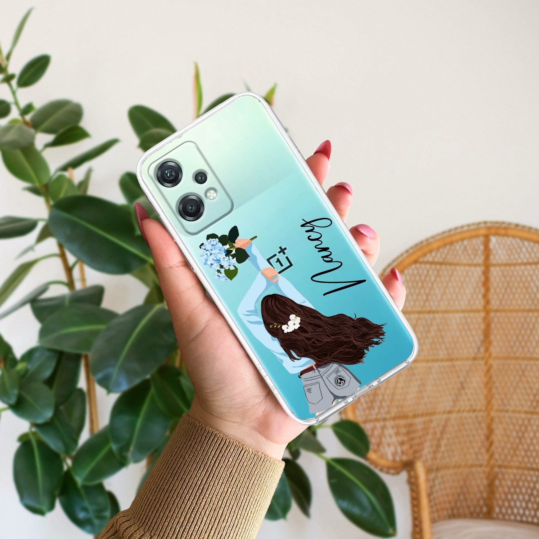 Flower Fusion Customize Transparent Silicon Case For OnePlus