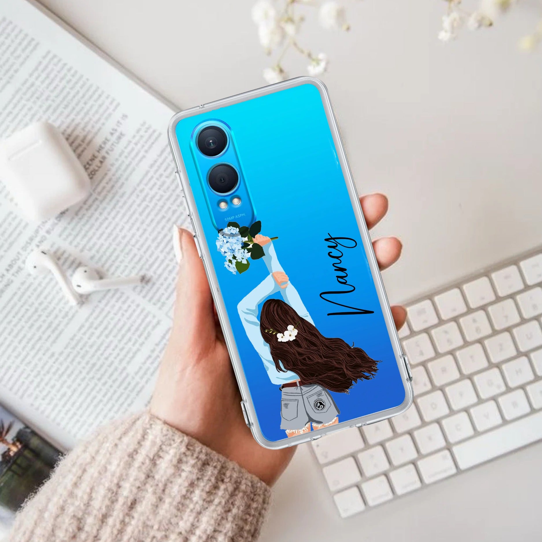 Flower Fusion Customize Transparent Silicon Case For OnePlus