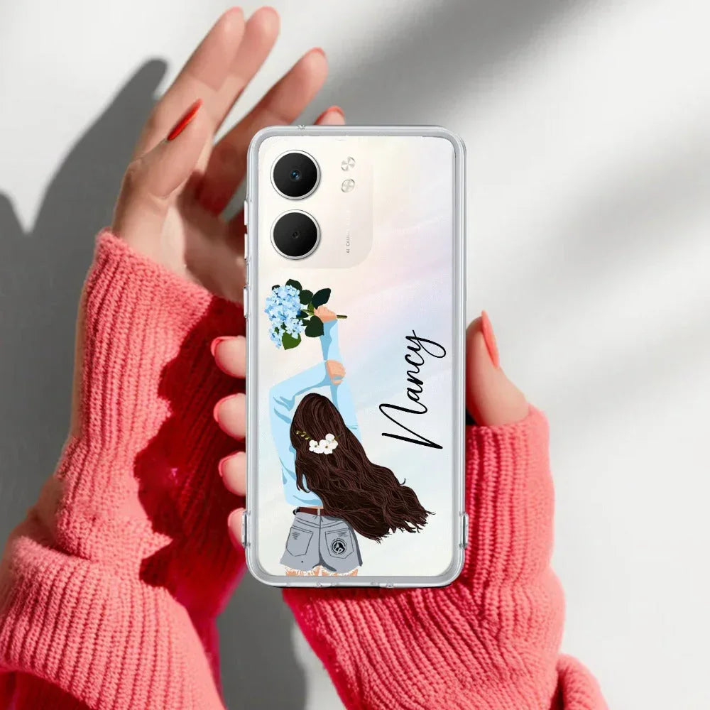 Flower Fusion Customize Anti Yellow Case For Oppo A5X 5G