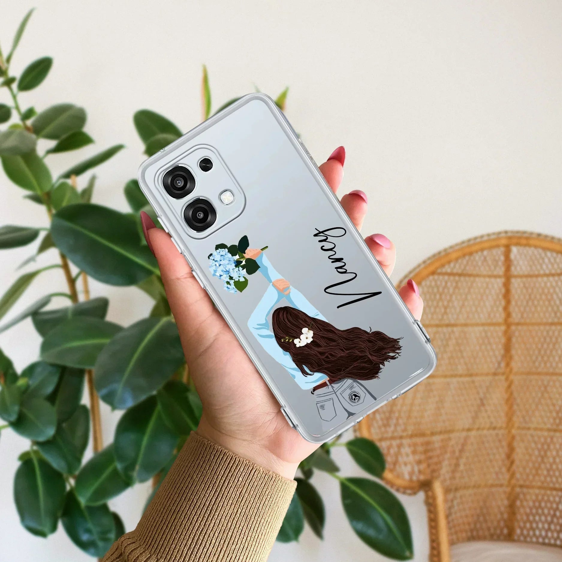 Flower Fusion Customize Anti Yellow Case For Oppo F31 5G