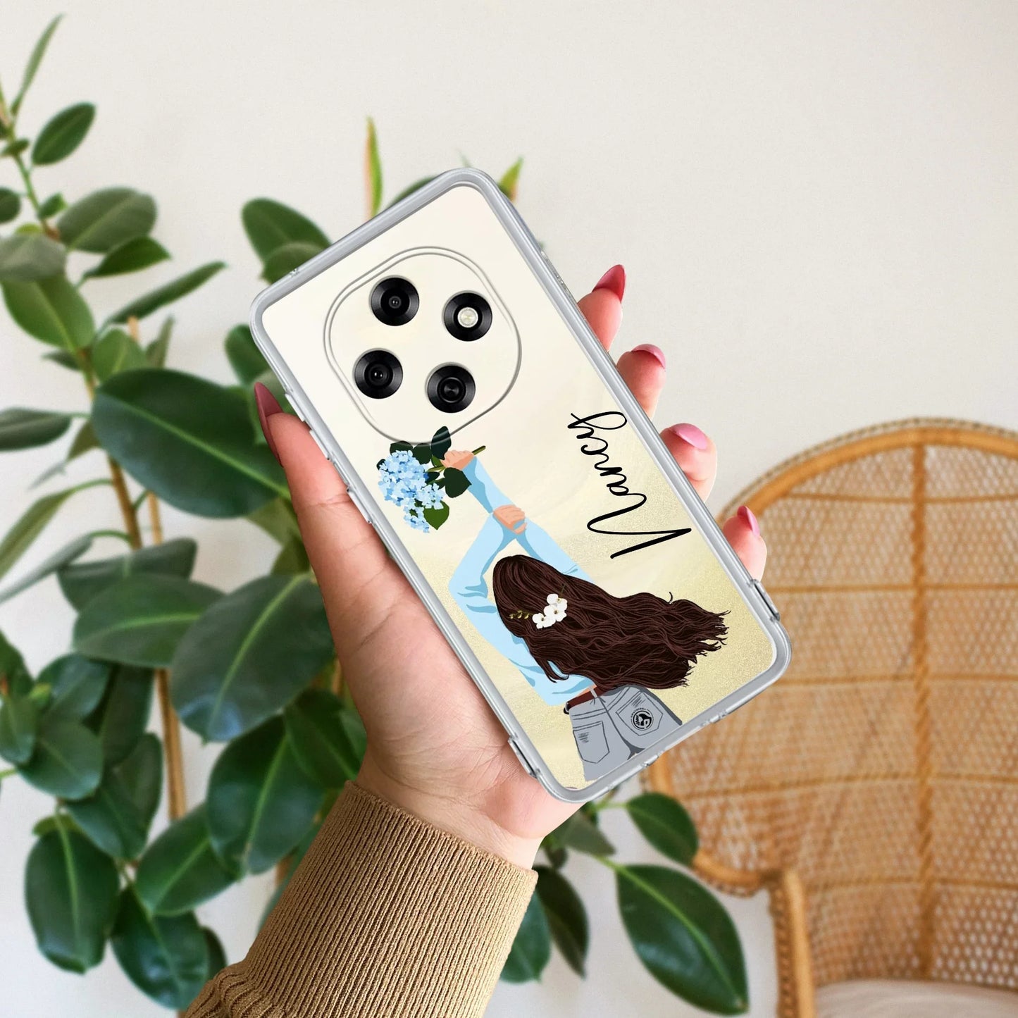 Flower Fusion Customize Transparent Silicon Case For Oppo - ShopOnCliQ