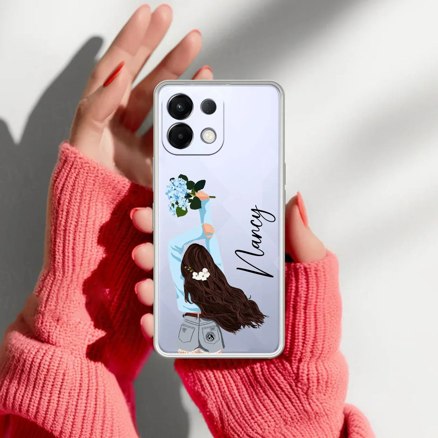 Flower Fusion Customize Transparent Silicon Case For Oppo - ShopOnCliQ