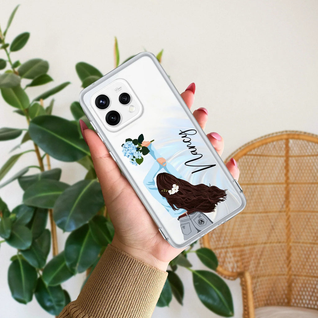 Flower Fusion Customize Anti Yellow Case For Oppo Reno 15 5G