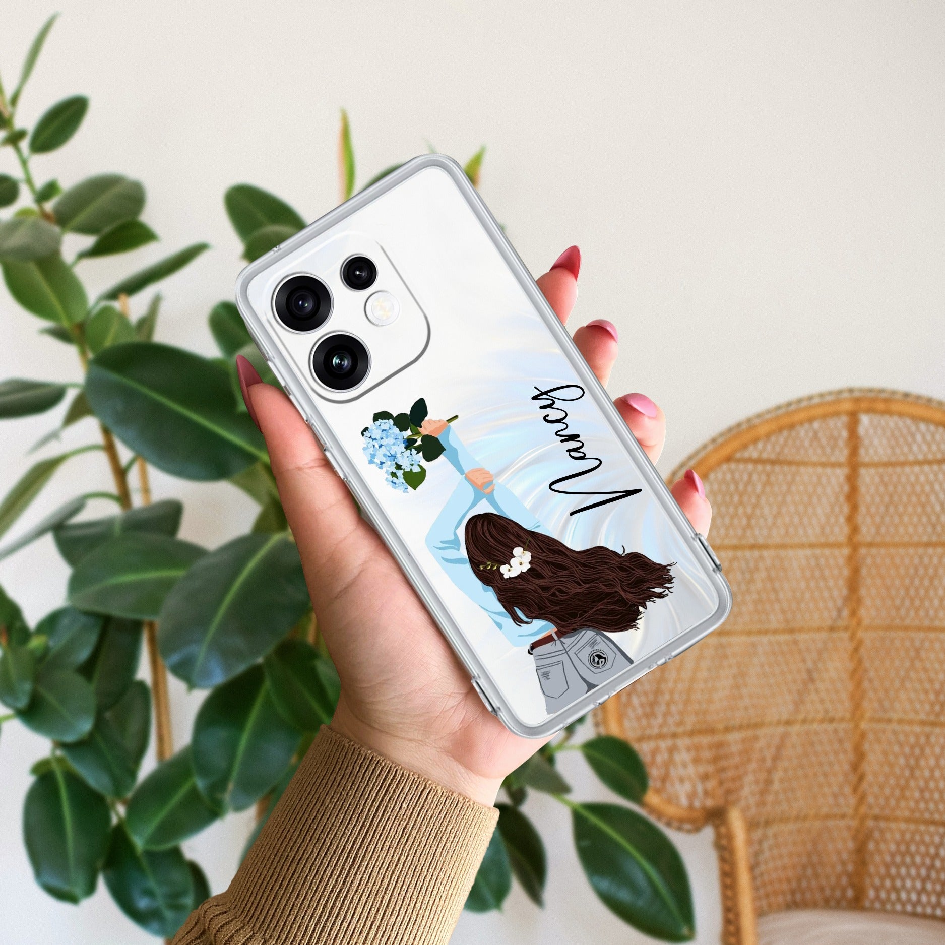 Flower Fusion Customize Anti Yellow Case For Oppo Reno 16 5G