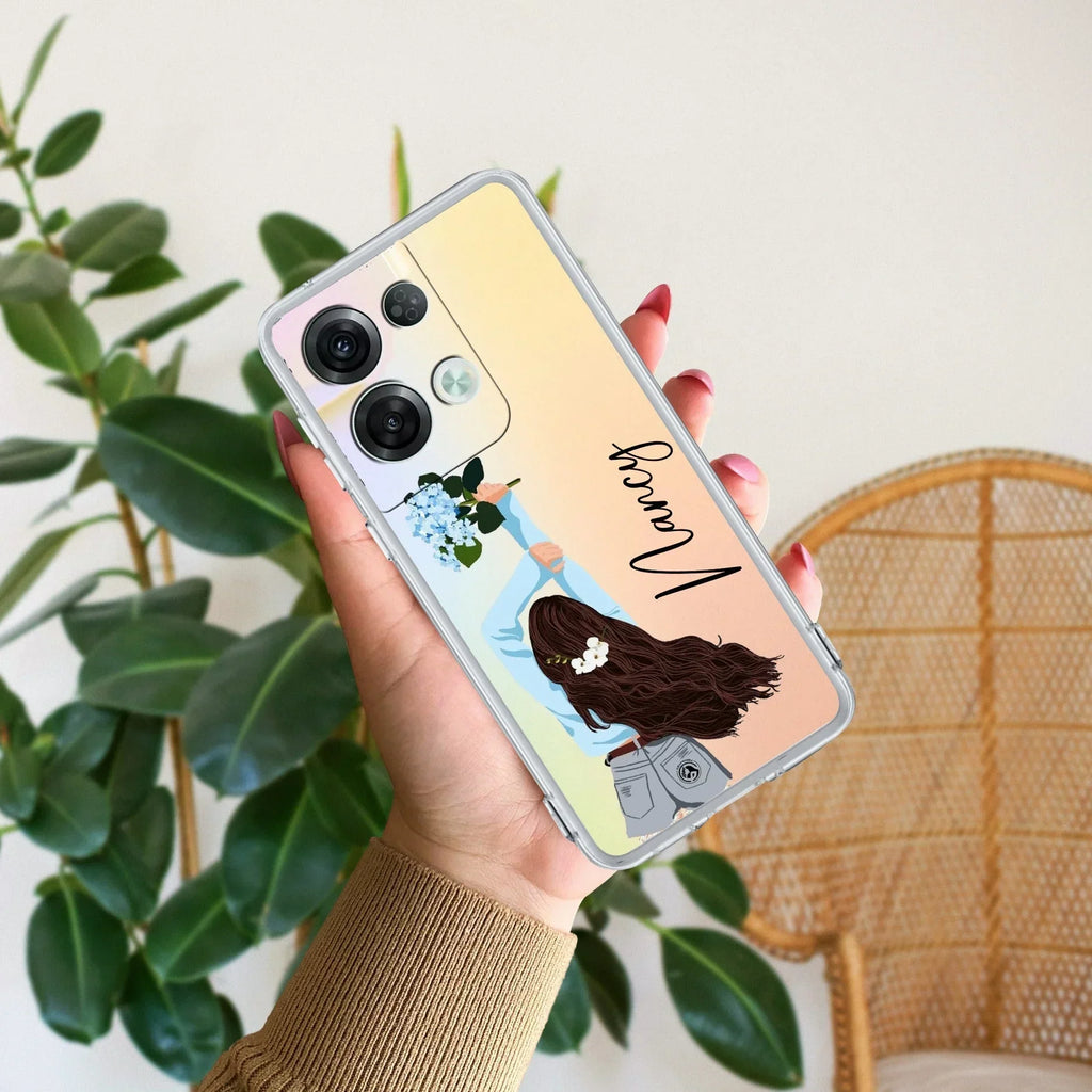 Flower Fusion Customize Anti Yellow Case For Oppo Reno 8 Pro 5G