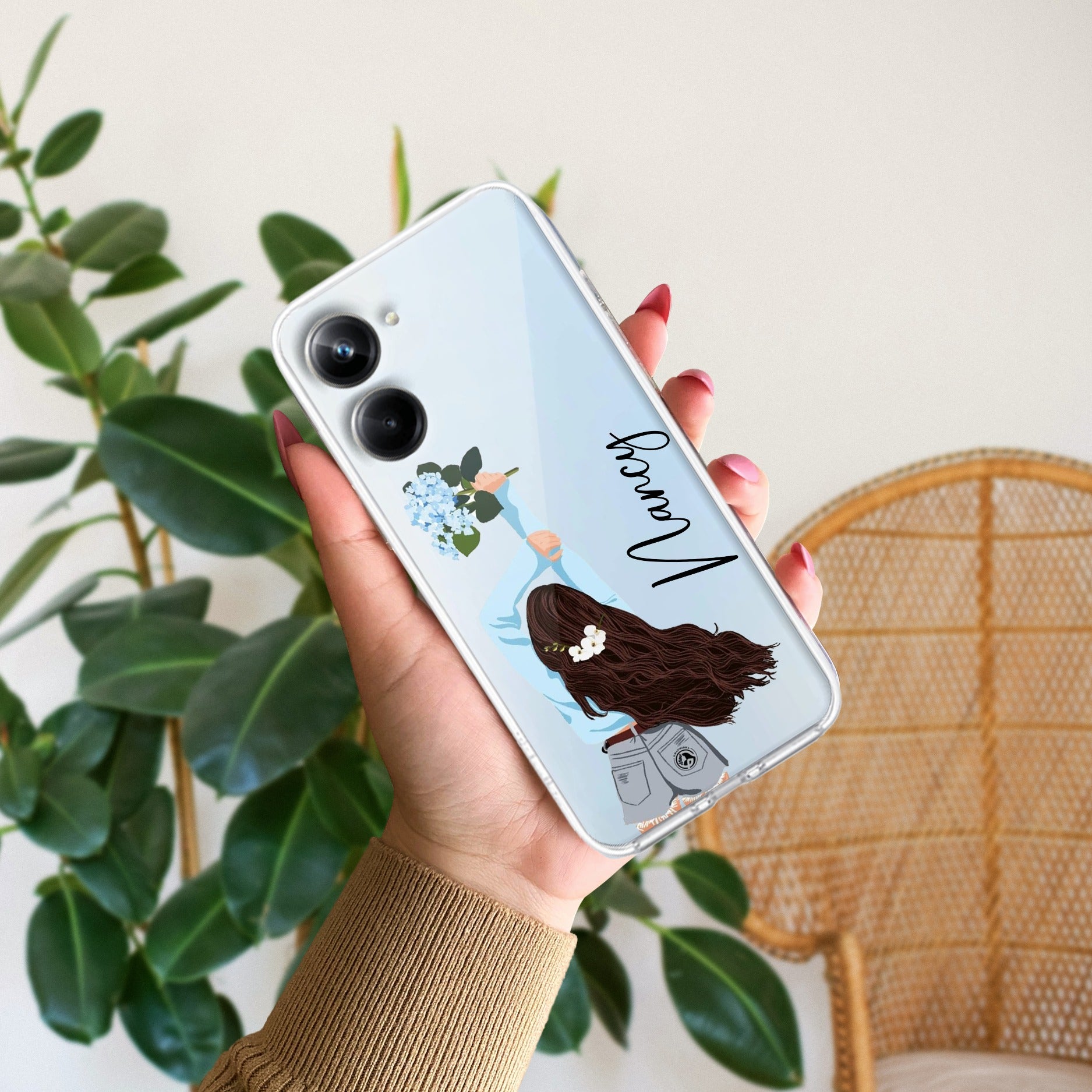 Flower Fusion Customize Anti Yelllow Case For Realme 10 Pro 5G