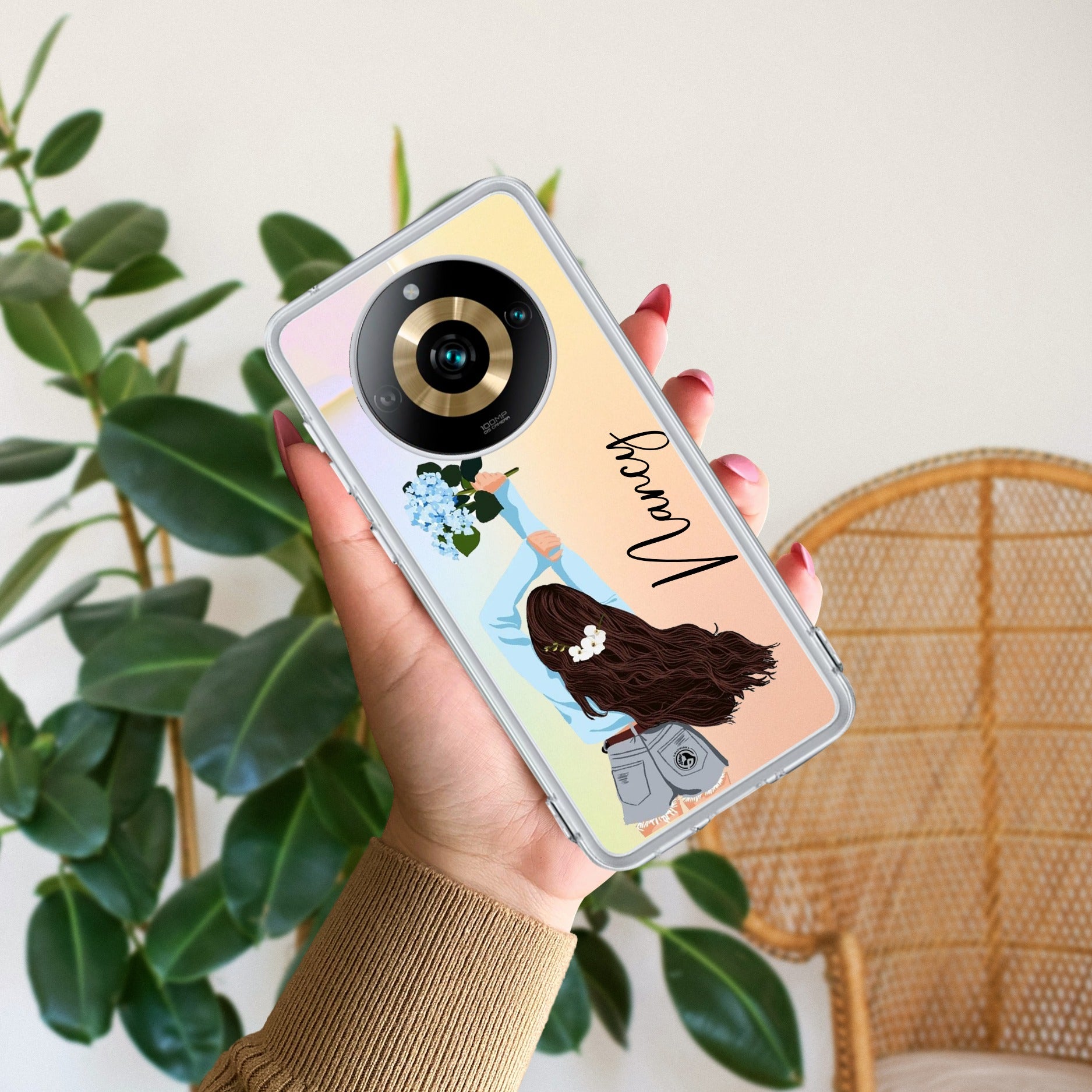 Flower Fusion Customize Anti Yelllow Case For Realme 11 Pro Plus 5G