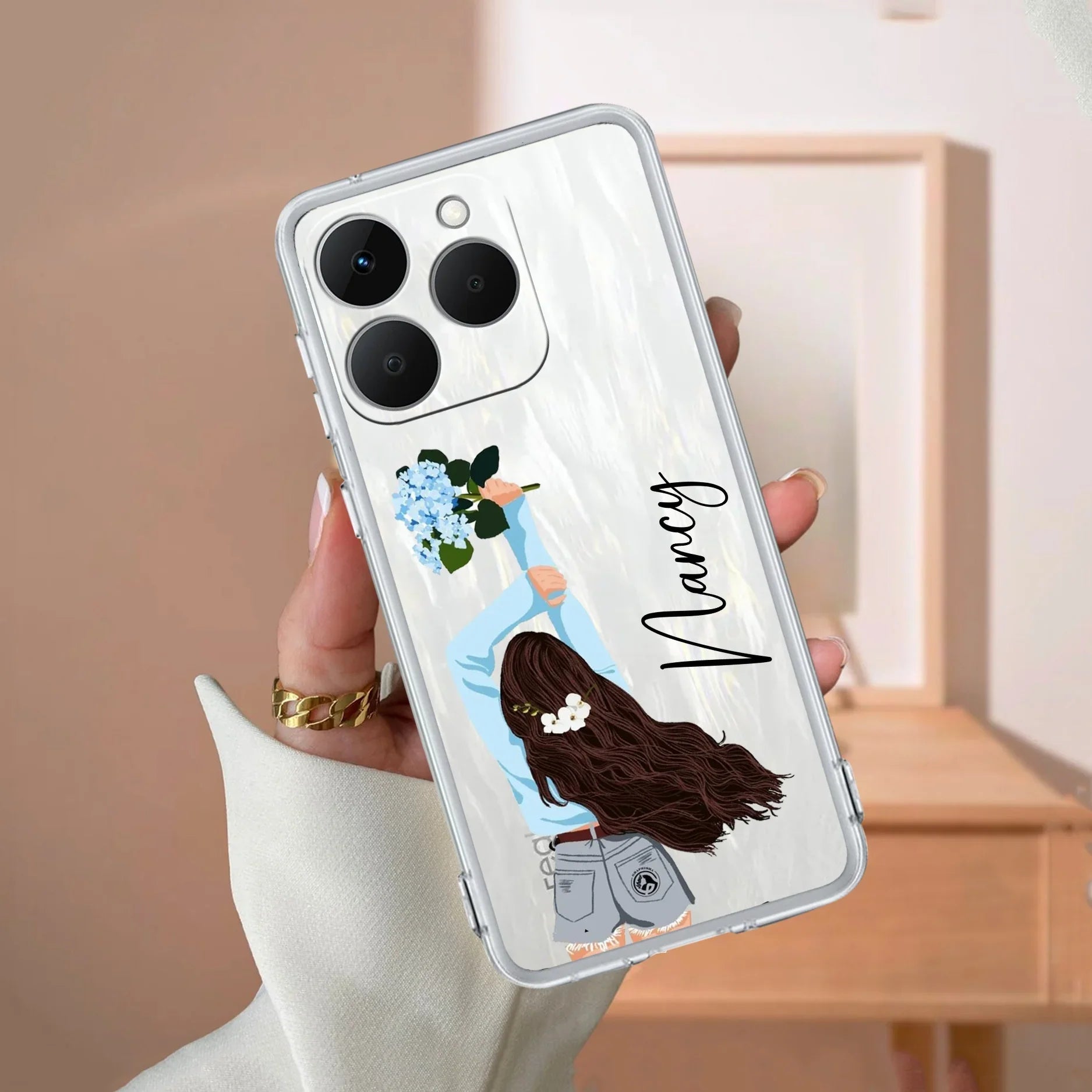 Flower Fusion Customize Transparent Silicon Case For Realme/Narzo - ShopOnCliQ