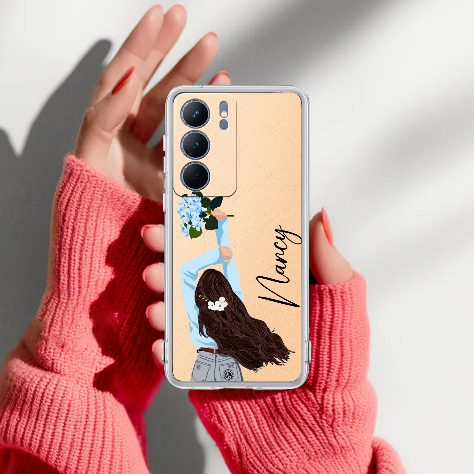 Flower Fusion Customize Transparent Silicon Case For Realme Narzo 80 Lite 5G