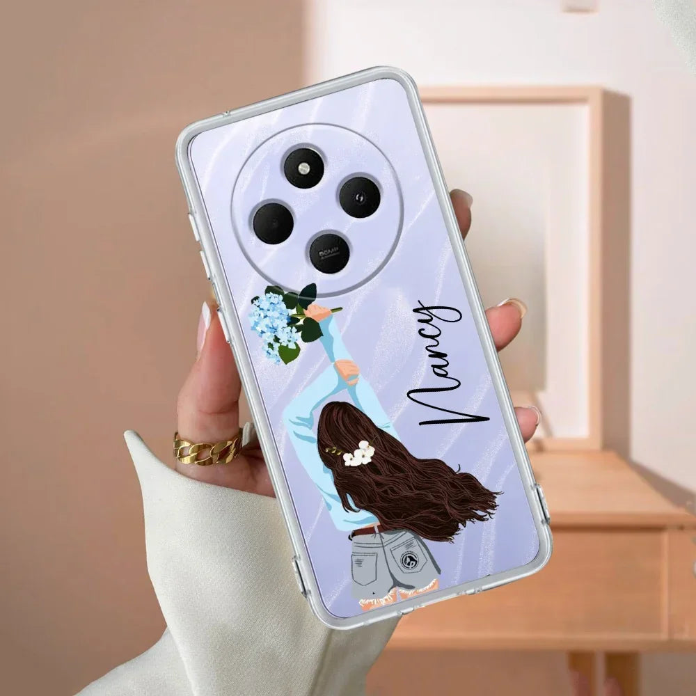 Flower Fusion Customize Transparent Silicon Case For REDMI Note 14 SE 5G