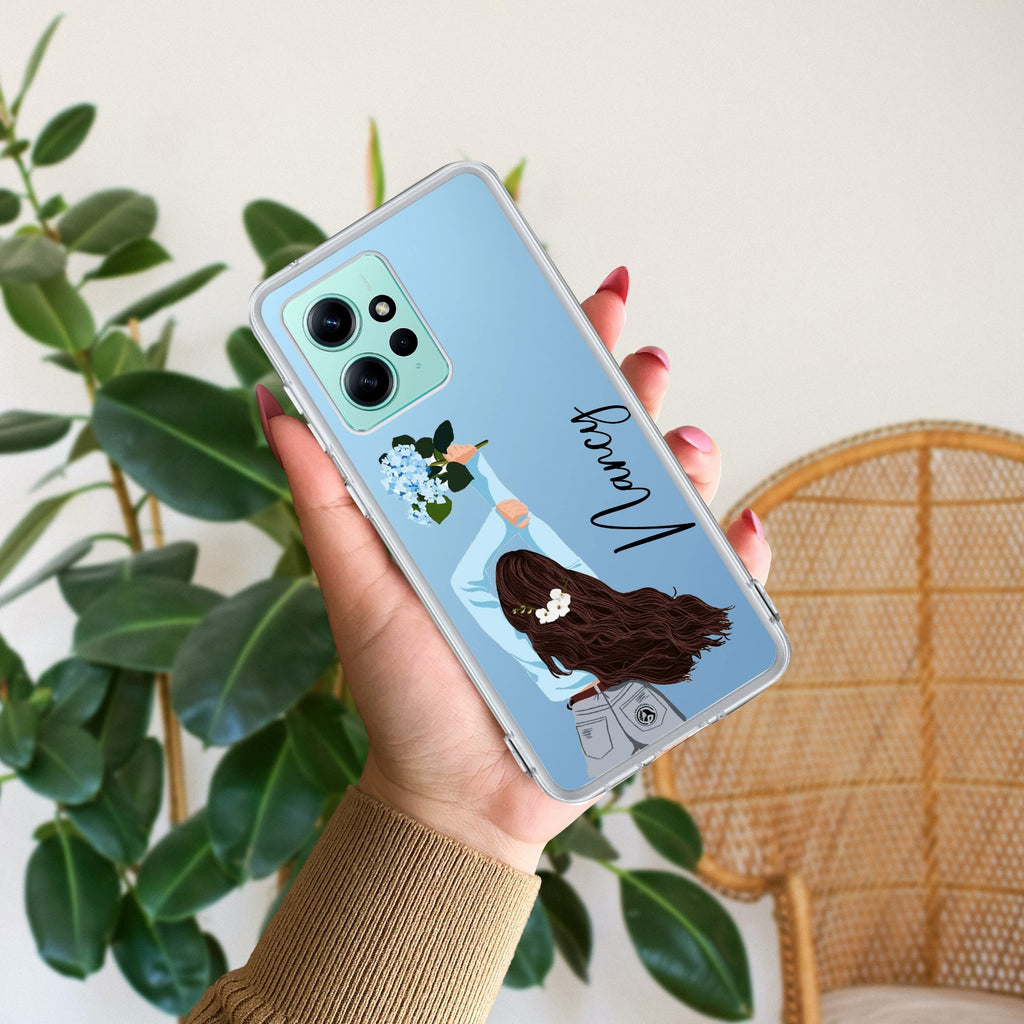 Flower Fusion Customize Transparent Silicon Case For Redmi Note 12 4G