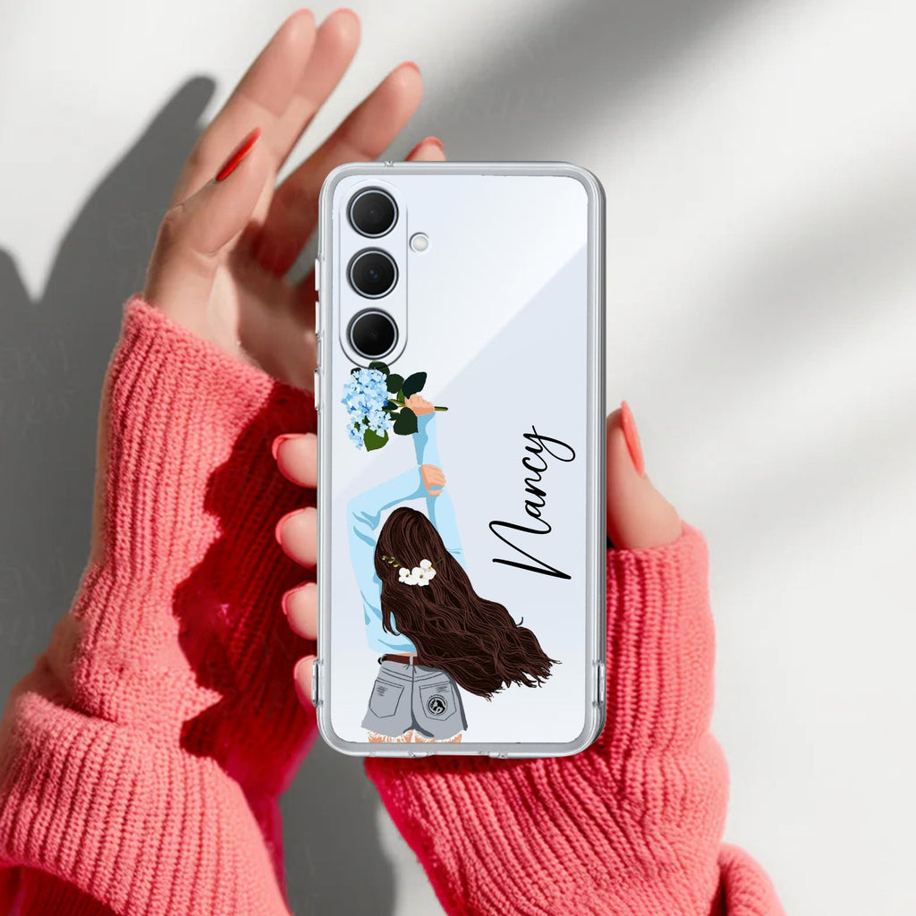 Flower Fusion Customize Anti Yellow Case For Samsung Galaxy A37 5G
