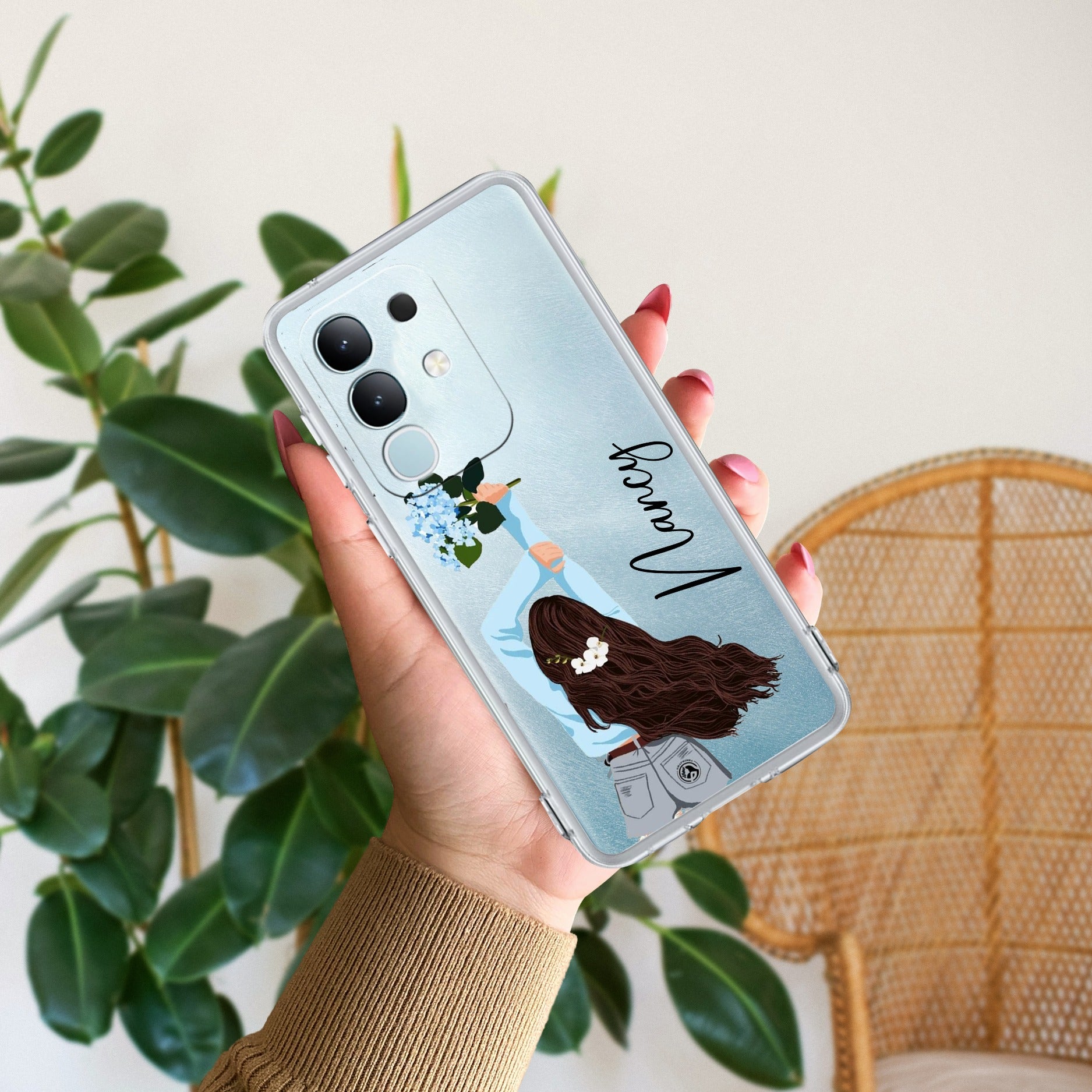 Flower Fusion Customize Anti Yellow Case For Vivo T4x 5G