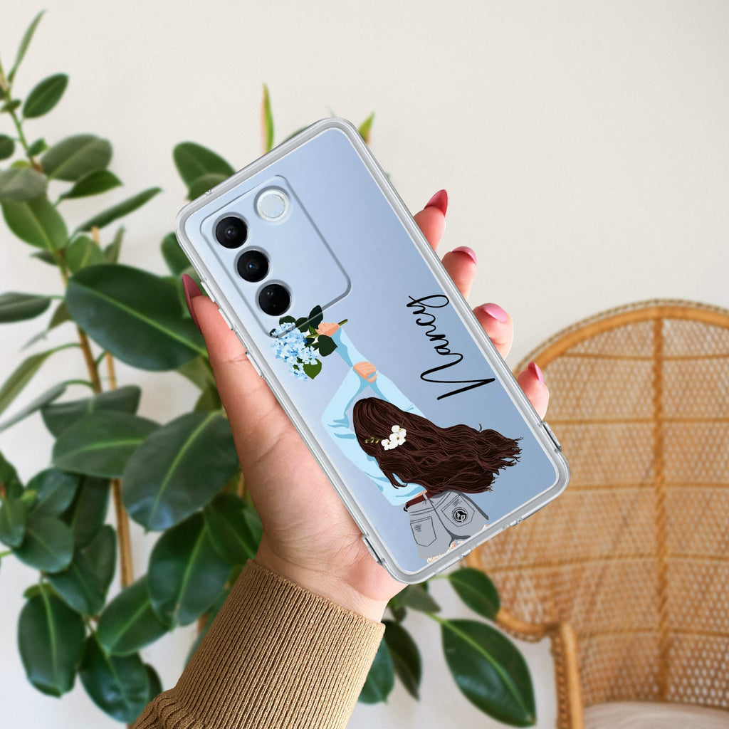 Flower Fusion Customize Anti Yellow Case For Vivo V27 Pro 5G
