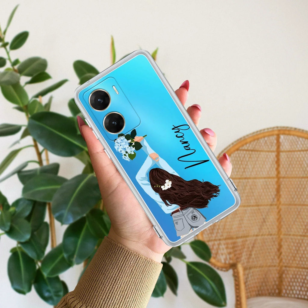 Flower Fusion Customize Transparent Silicon Case For Vivo V29E 5G