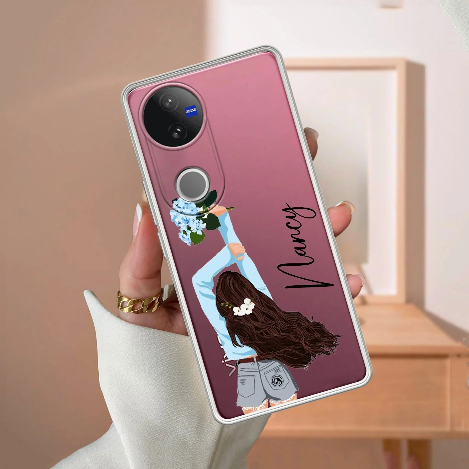 Flower Fusion Customize Transparent Silicon Case For Vivo - ShopOnCliQ