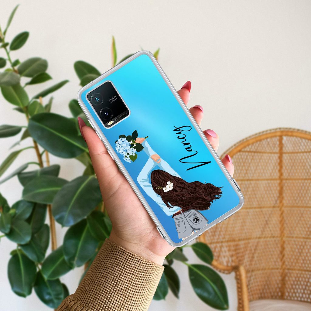 Flower Fusion Customize Anti Yellow Case For Vivo T1x