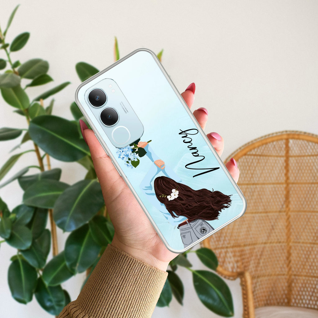 Flower Fusion Customize Anti Yellow Case For Vivo Y29 5G