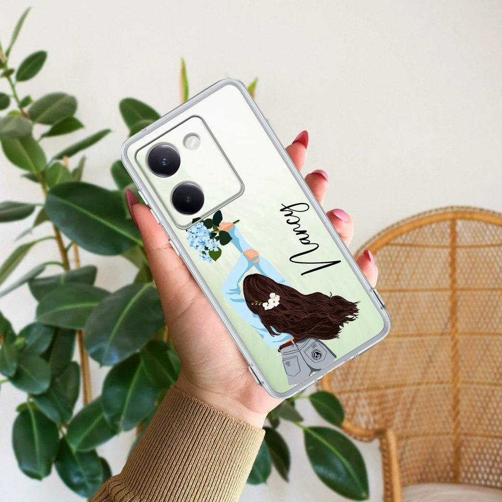 Flower Fusion Customize Transparent Silicon Case For Vivo Y39 5G
