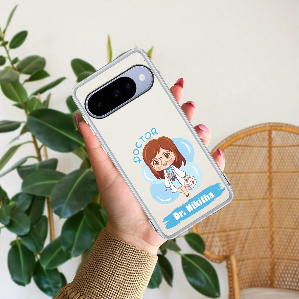 Future Doctor Customize Transparent Silicon Case For Google Pixel 10