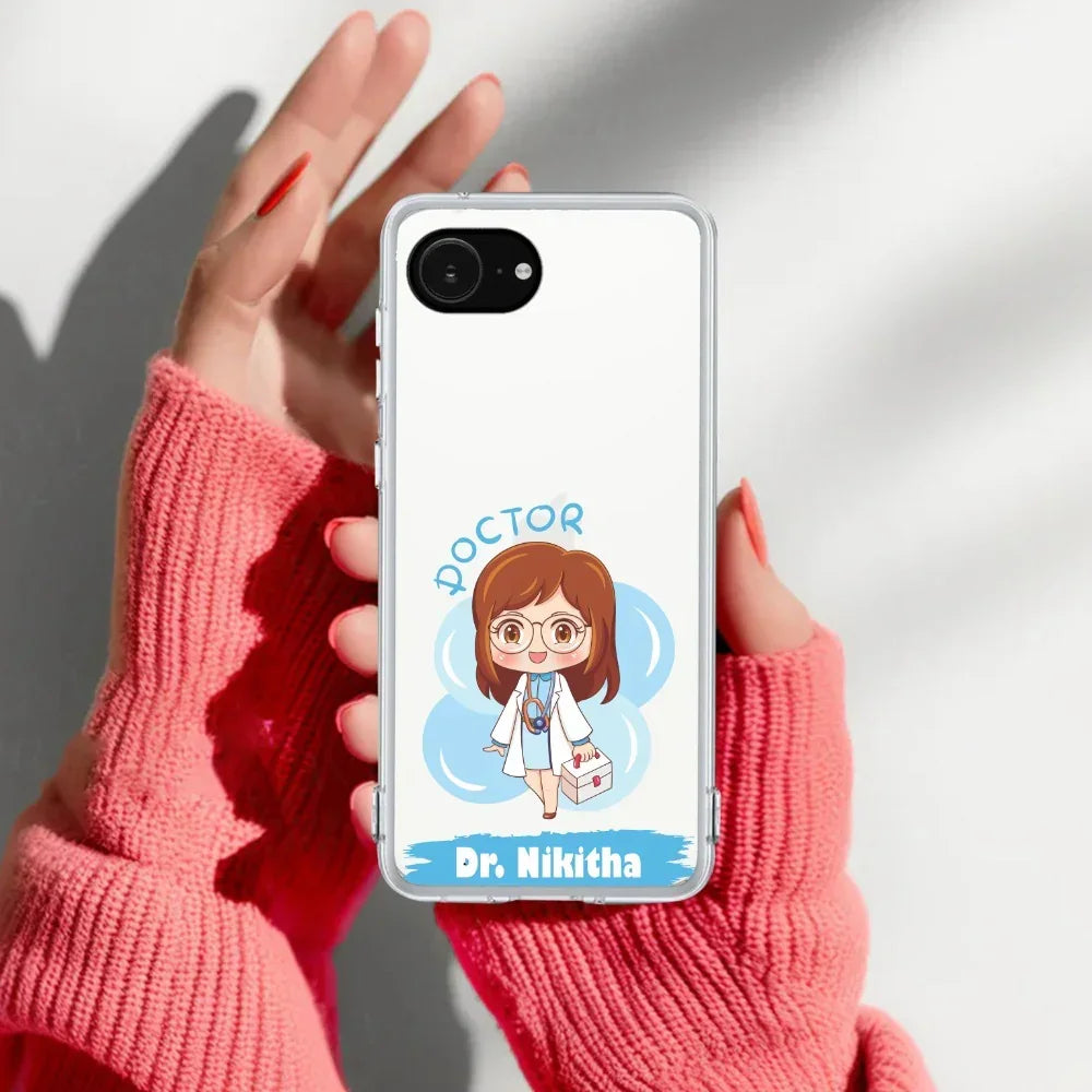 Future Doctor Customize Anti Yellow Clear Case For iPhone 17e