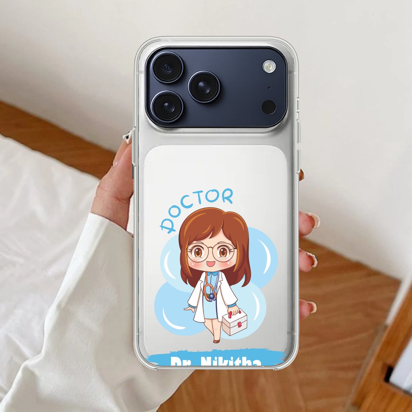 Future Doctor Customize Transparent Silicon Case For iPhone