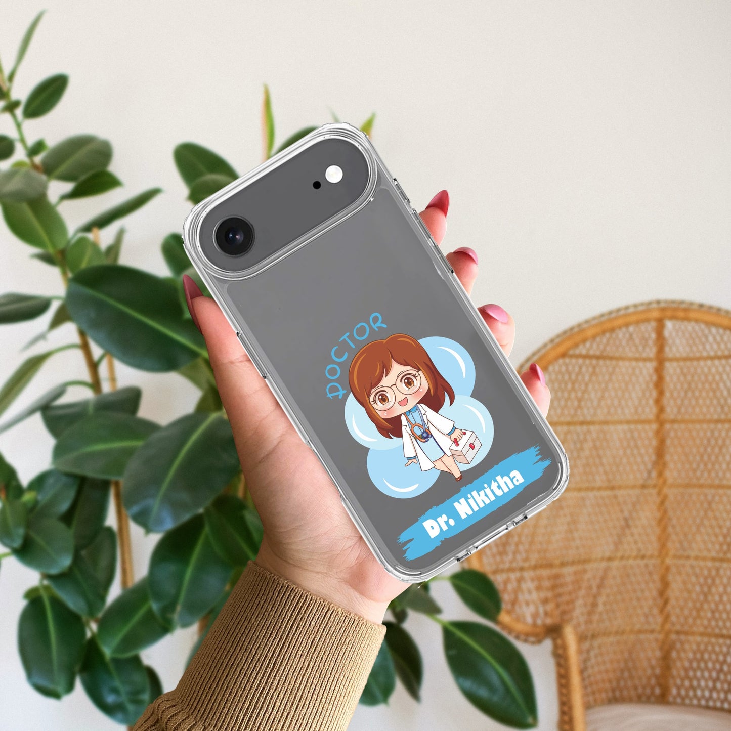Future Doctor Customize Transparent Silicon Case For iPhone