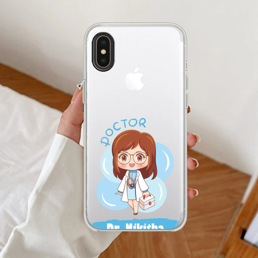 Future Doctor Customize Anti Yellow Clear Case For iPhone Xs Max
