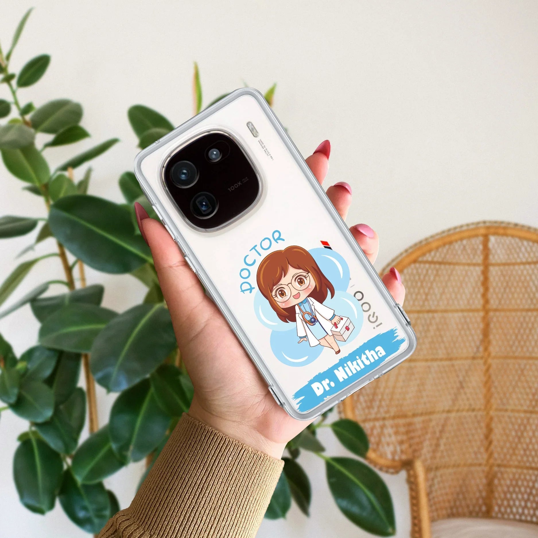 Future Doctor Customize Transparent Silicon Case For iQOO 12 5G