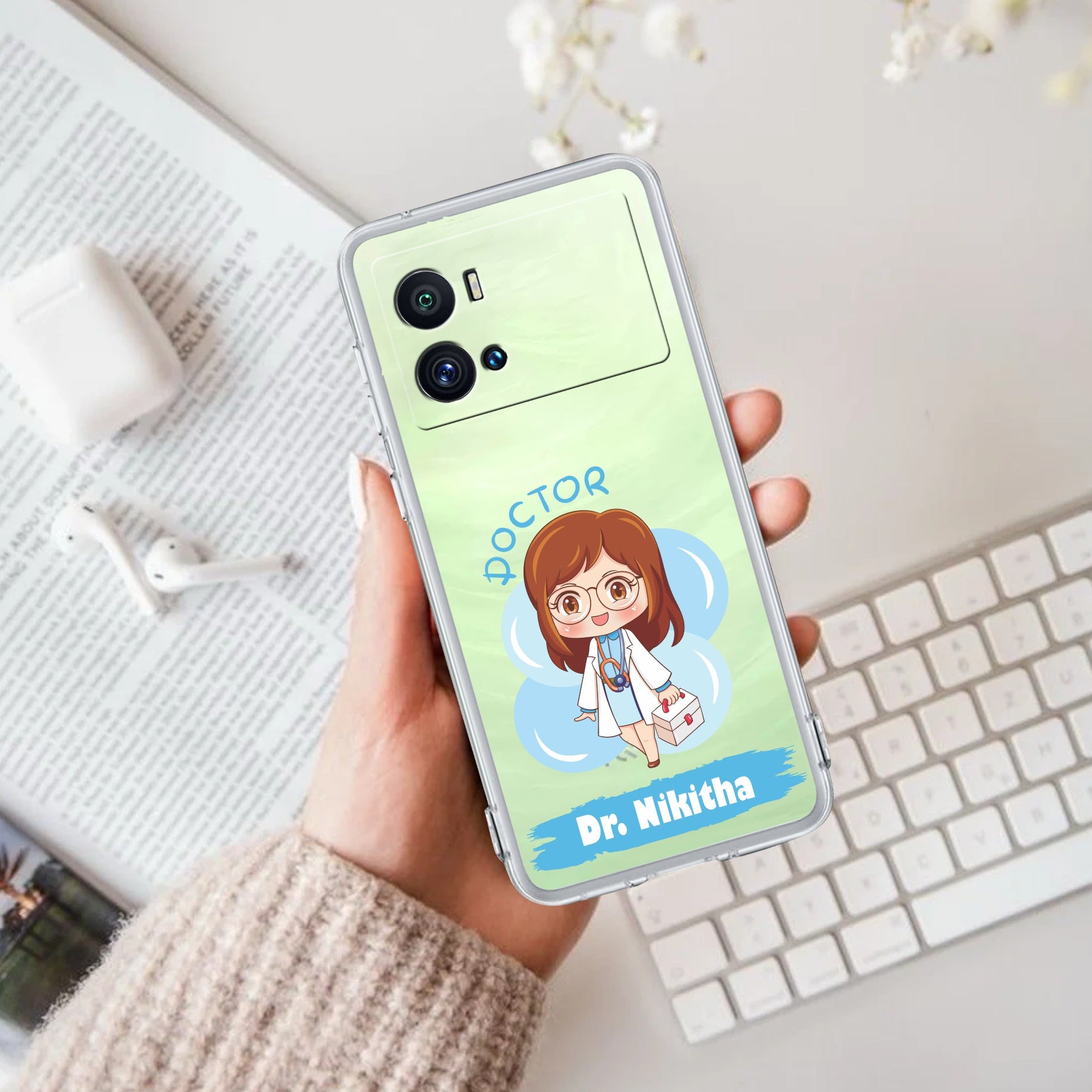 Future Doctor Customize Transparent Silicon Case For iQOO Neo 7 Pro 5G
