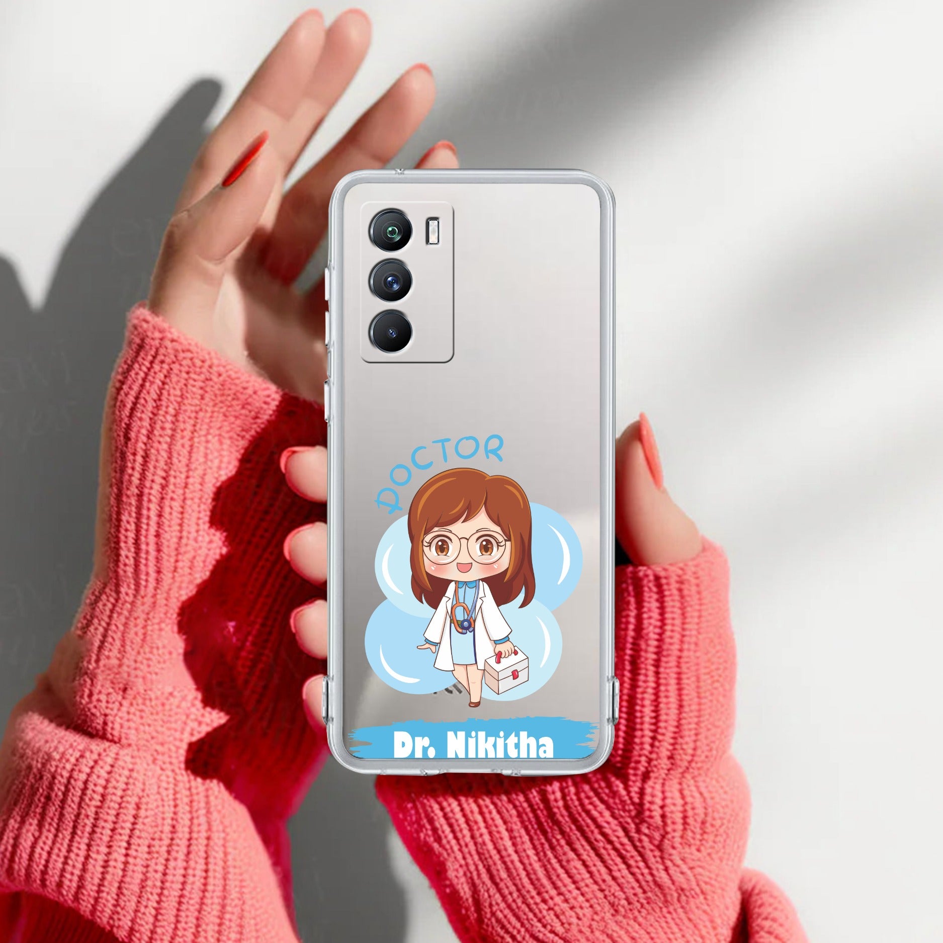 Future Doctor Customize Transparent Silicon Case For iQOO 9 SE 5G