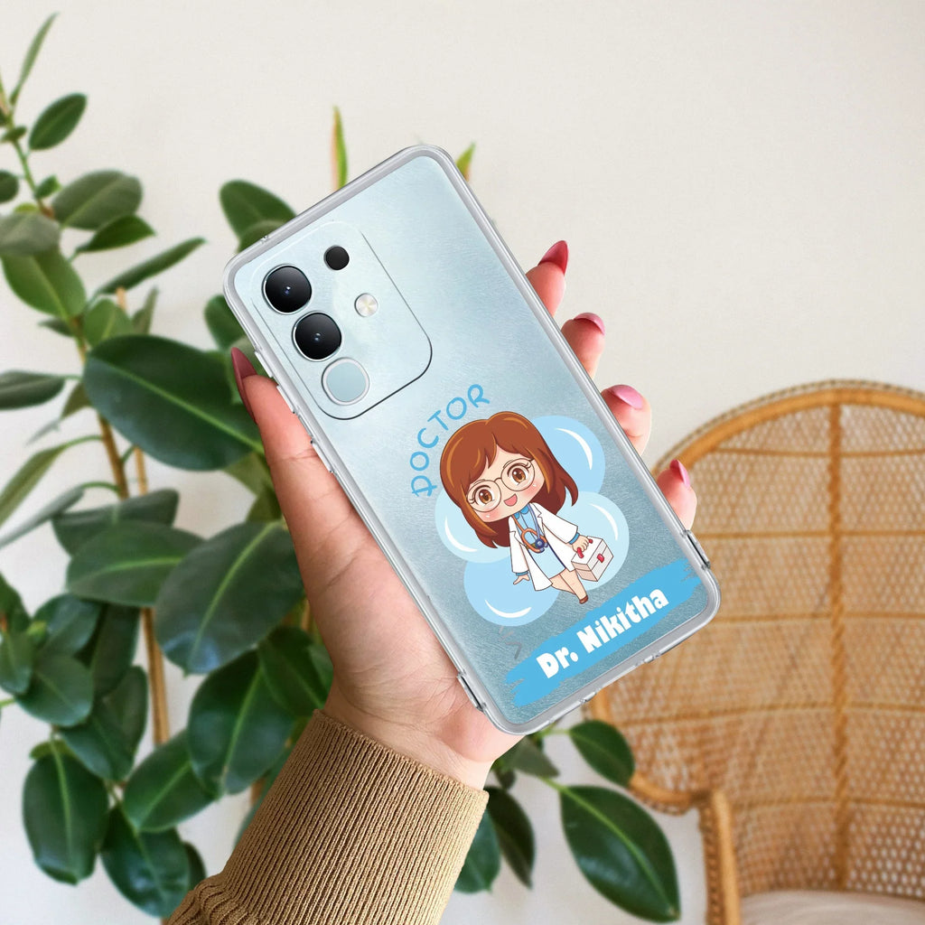 Future Doctor Customize Transparent Silicon Case For iQOO Z7 5G