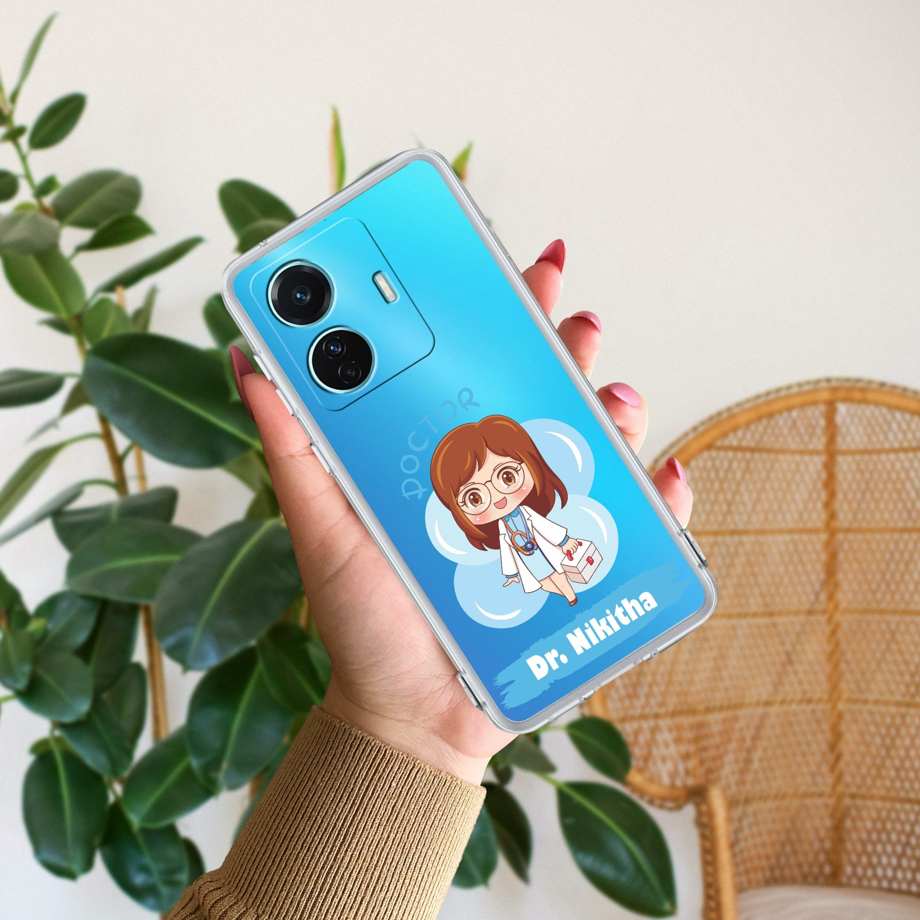 Future Doctor Customize Transparent Silicon Case For iQOO Z6 Pro 5G