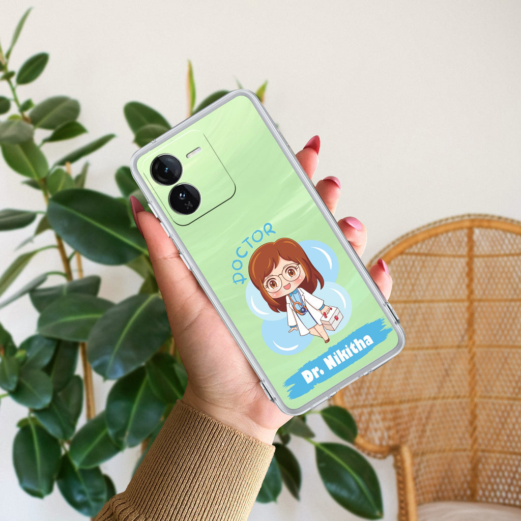 Future Doctor Customize Transparent Silicon Case For iQOO Z9 5G