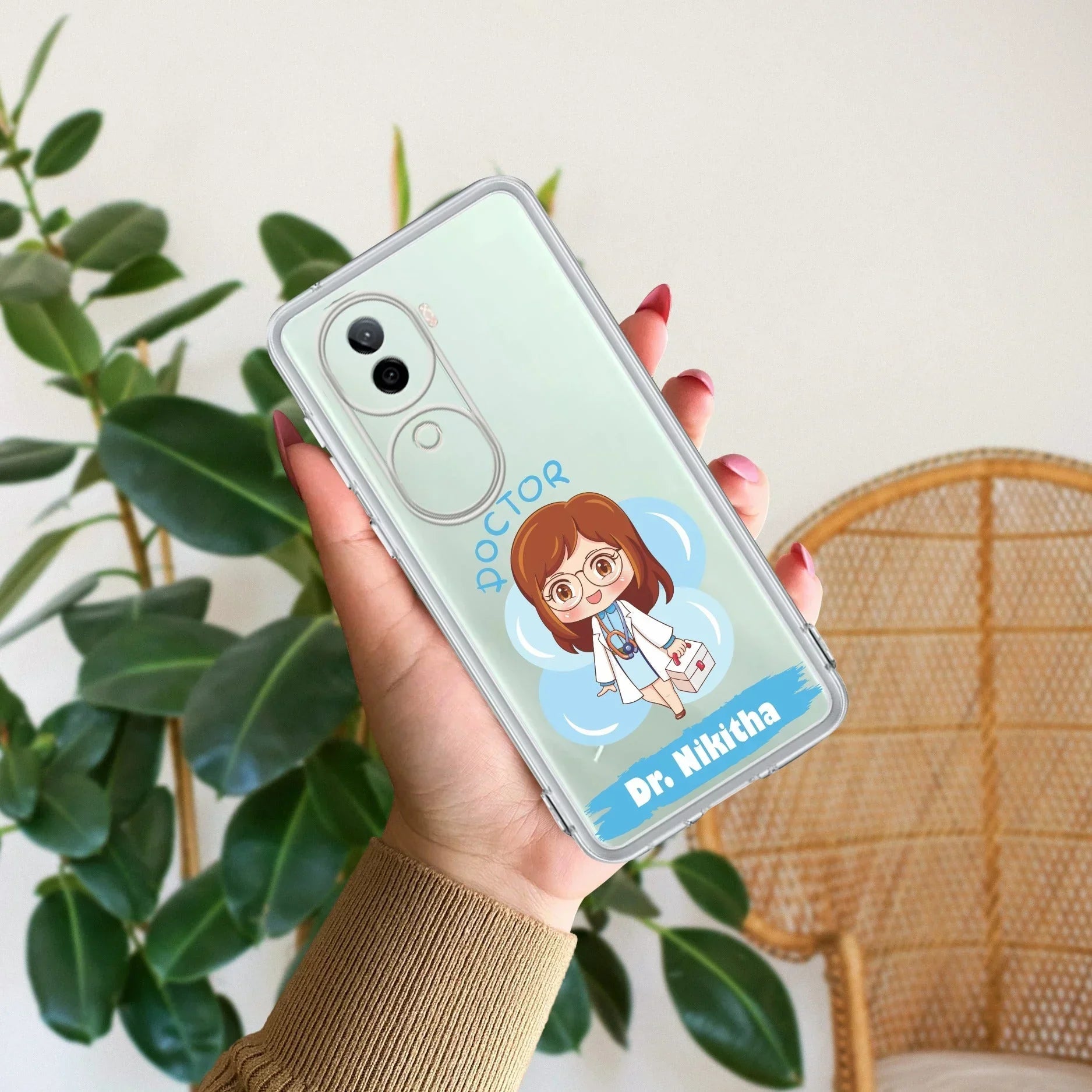 Future Doctor Customize Transparent Silicon Case For Vivo Y200 Pro 5G