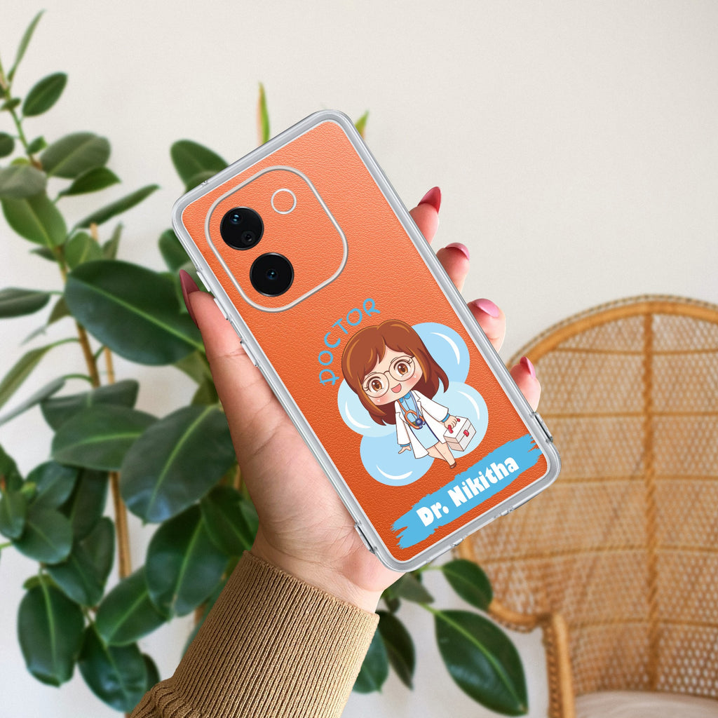 Future Doctor Customize Transparent Silicon Case For Vivo T3 Pro 5G