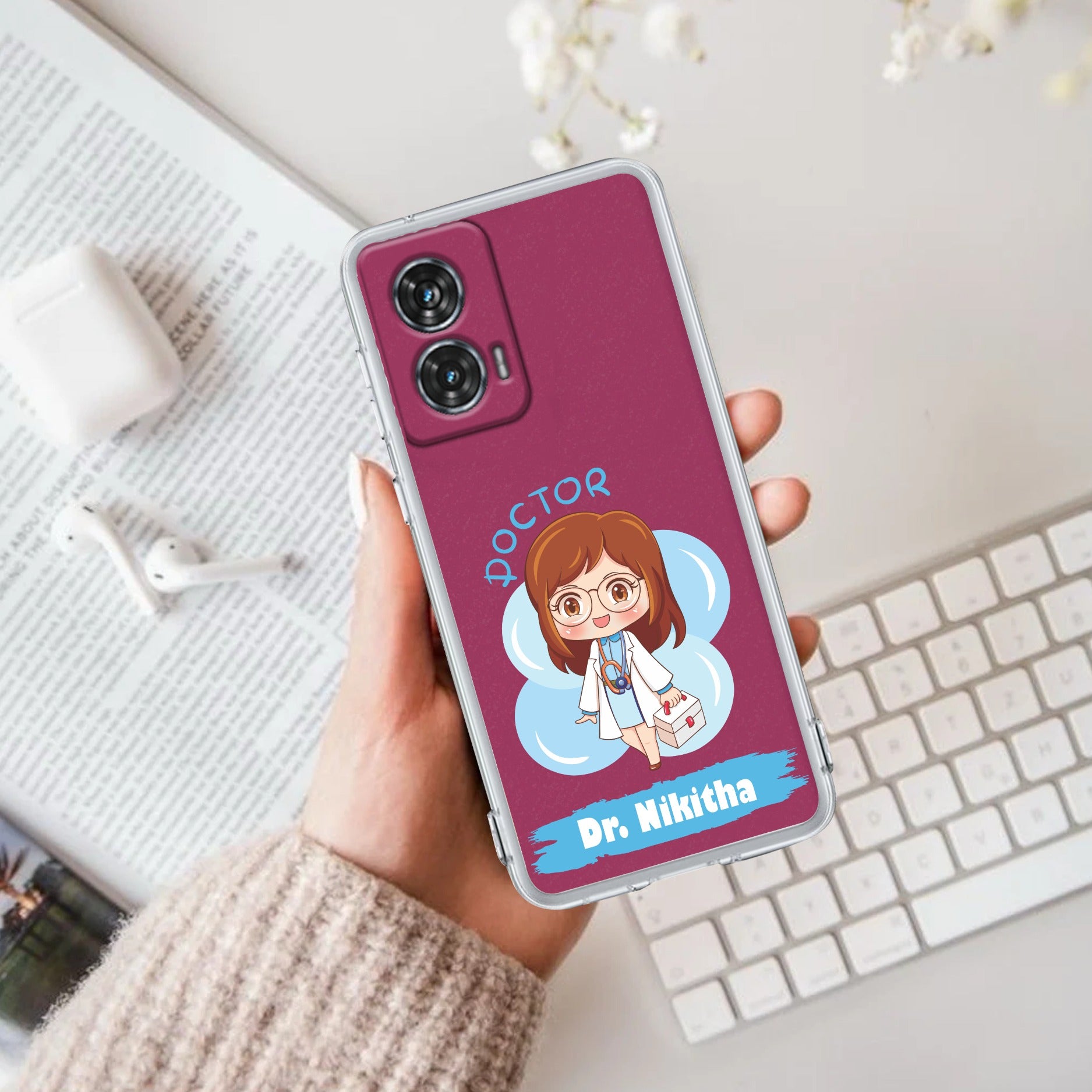 Future Doctor Customize Anti Yellow Case For Motorola Edge 50 Fusion 5G