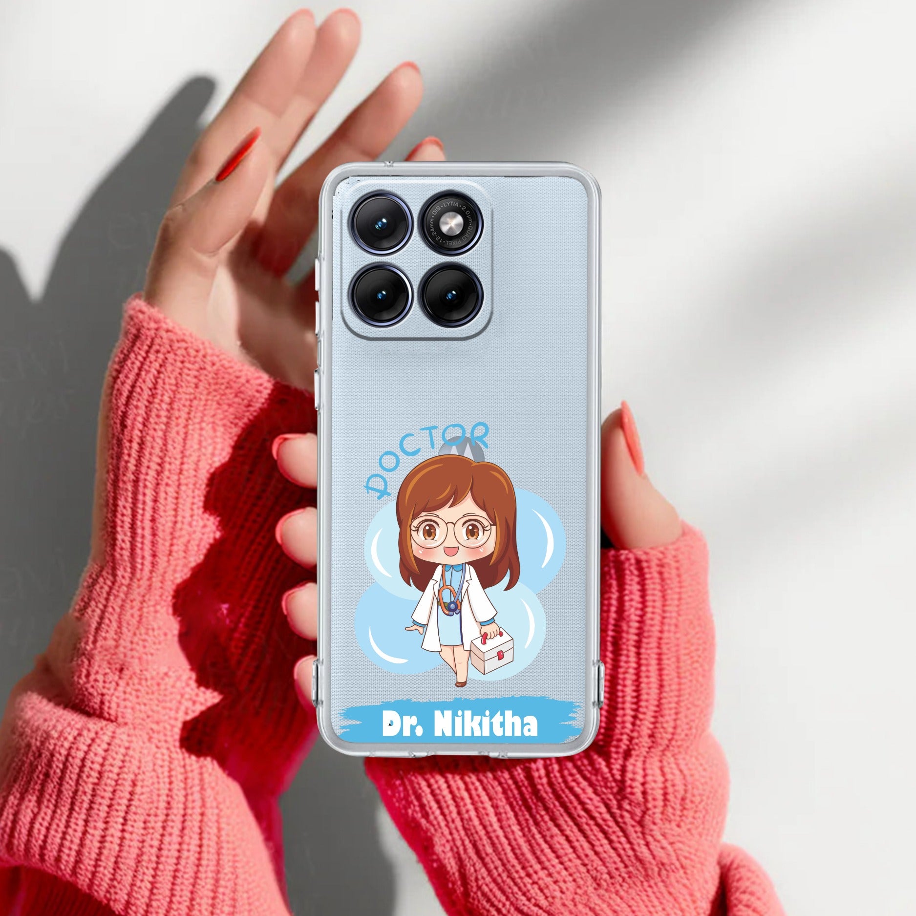 Future Doctor Customize Transparent Silicon Case For Motorola