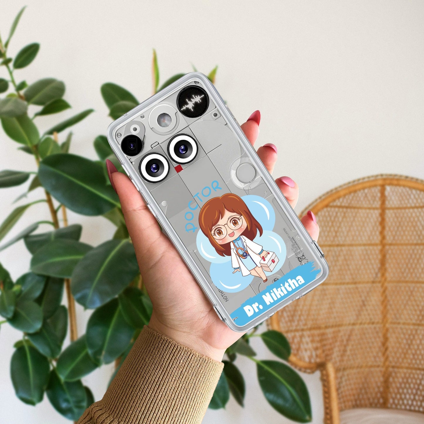 Future Doctor Customize Transparent Silicon Case For Nothing