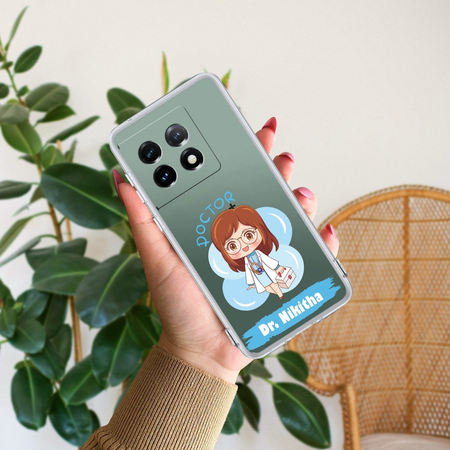 Future Doctor Customize Transparent Silicon Case For OnePlus