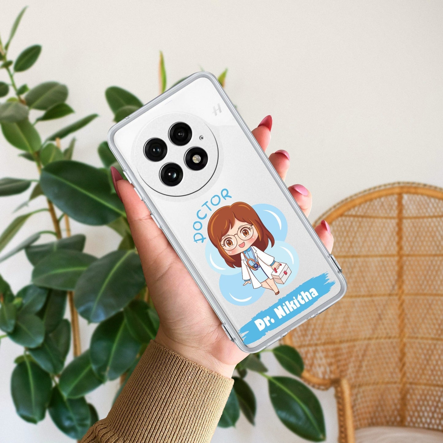 Future Doctor Customize Transparent Silicon Case For OnePlus